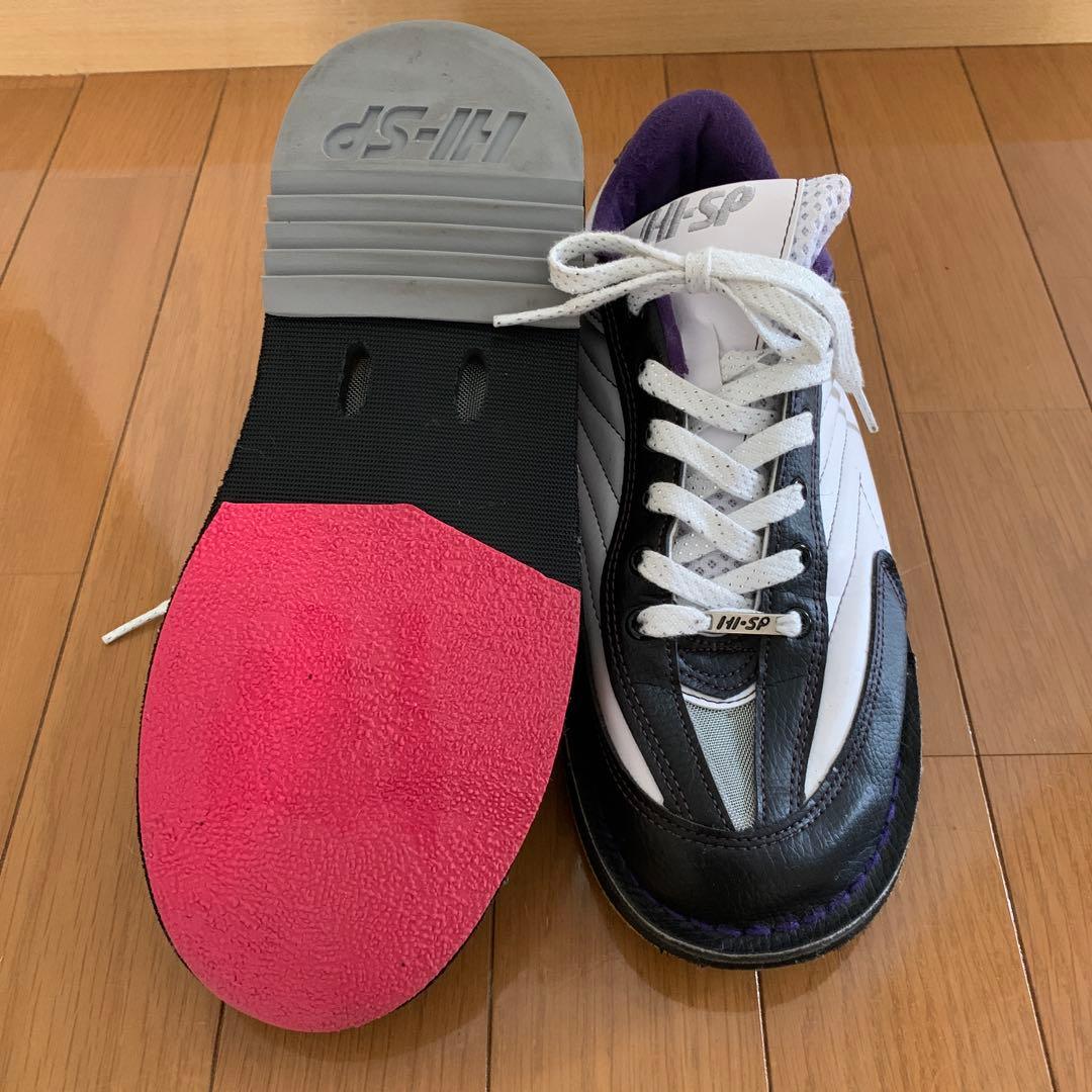 HI-SP ボウリングシューズ ホワイト/ブラック/パープル　26㎝