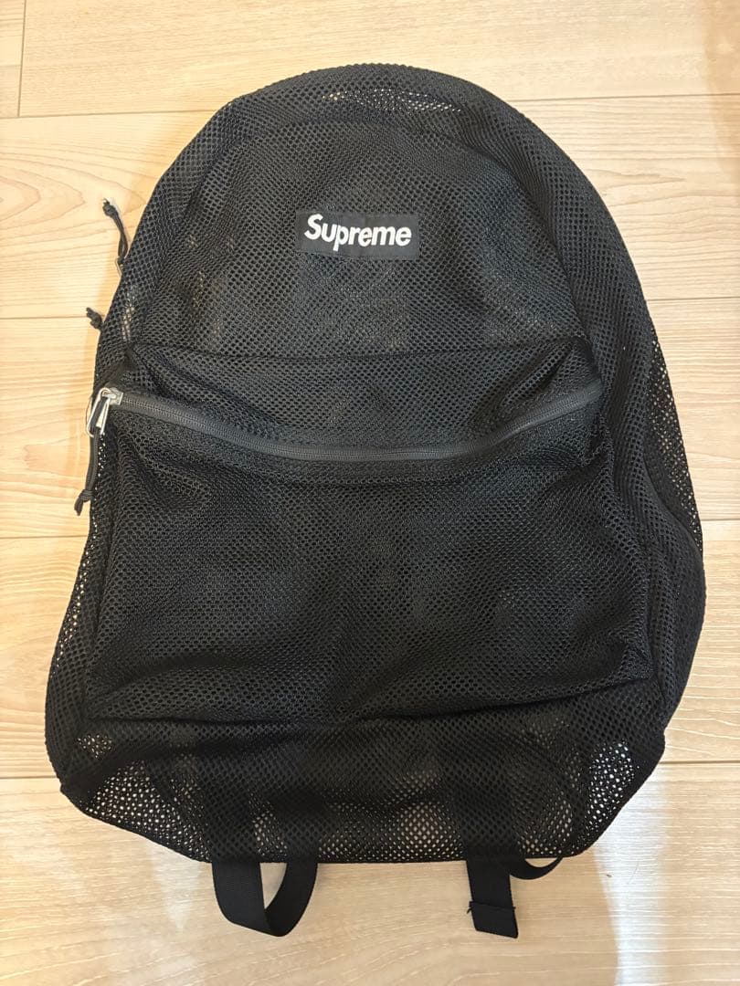 s*a様 Supreme メッシュバックパック　リュック ブラック