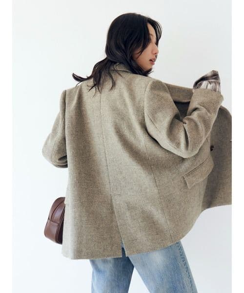 今季Ungrid　ワッペンデザインルーズ起毛ジャケット