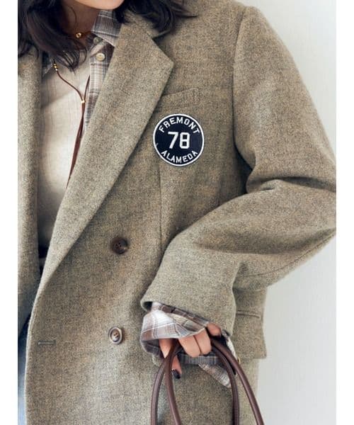 今季Ungrid　ワッペンデザインルーズ起毛ジャケット