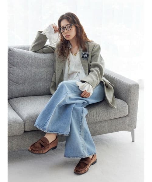 今季Ungrid　ワッペンデザインルーズ起毛ジャケット