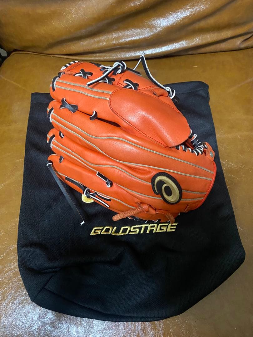 アシックス　ゴールドステージ　軟式　投手　グローブ　ダルビッシュ　全紐交換済み