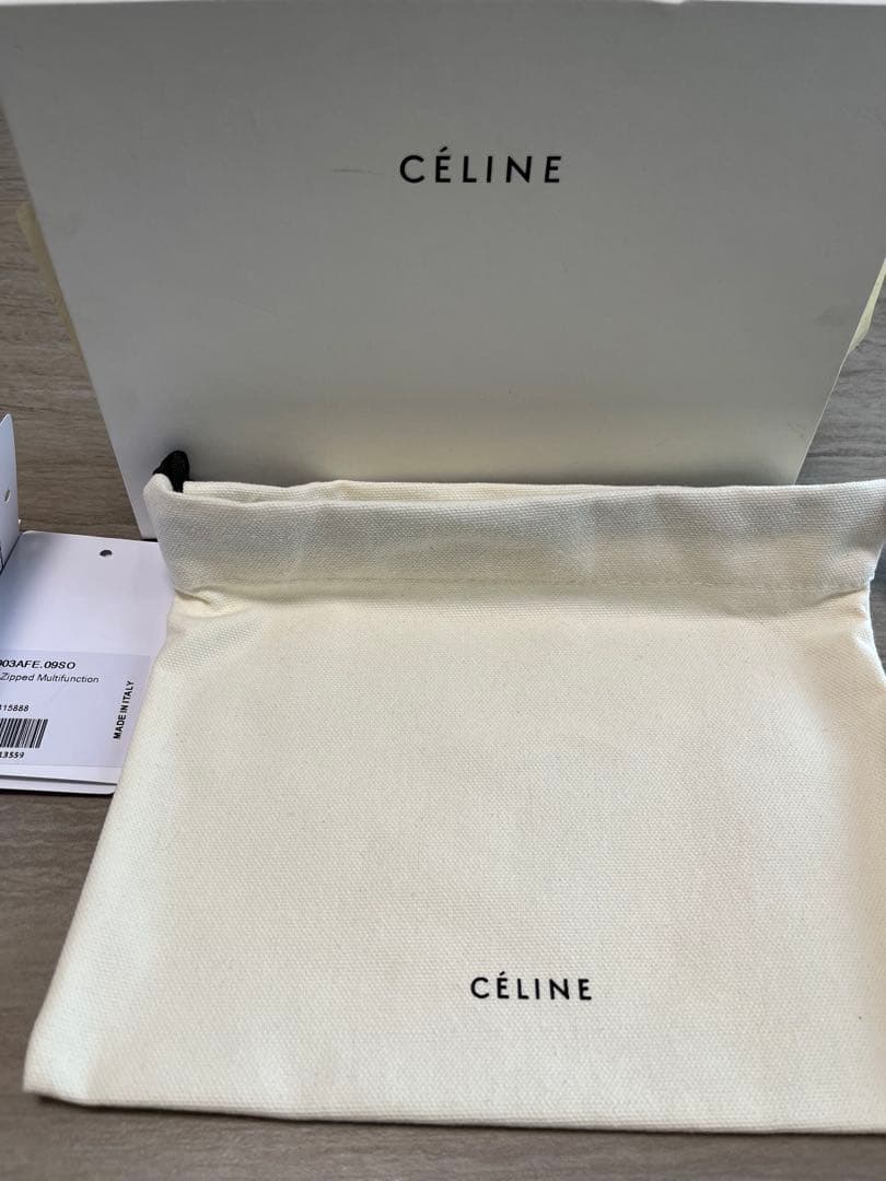 セリーヌ　CÉLINE グレージュ　長財布 バイカラー　イエロー