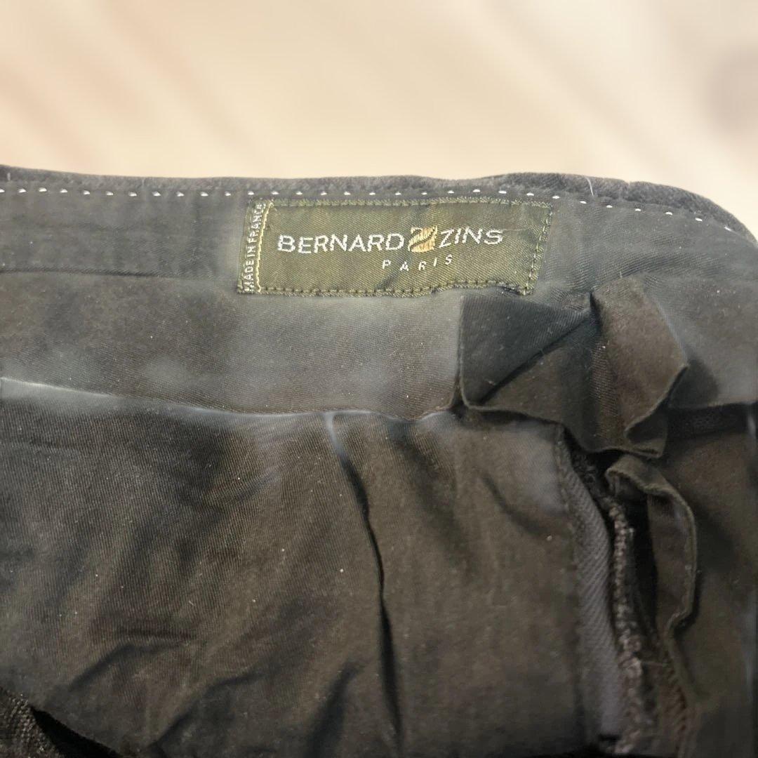 BERNARD ZINS ベロア ワイドスラックス 黒 仏製　古着