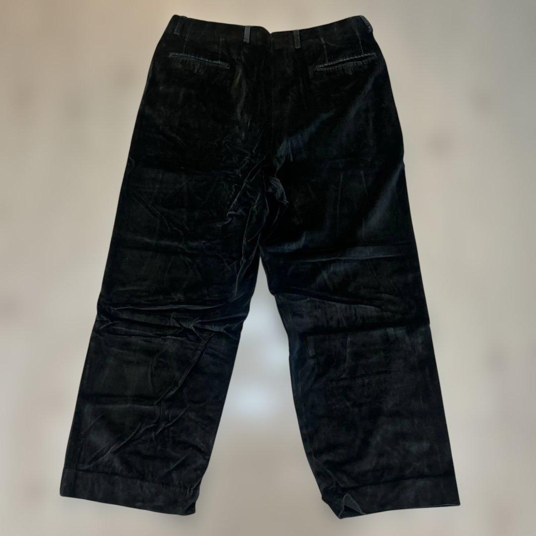 BERNARD ZINS ベロア ワイドスラックス 黒 仏製　古着