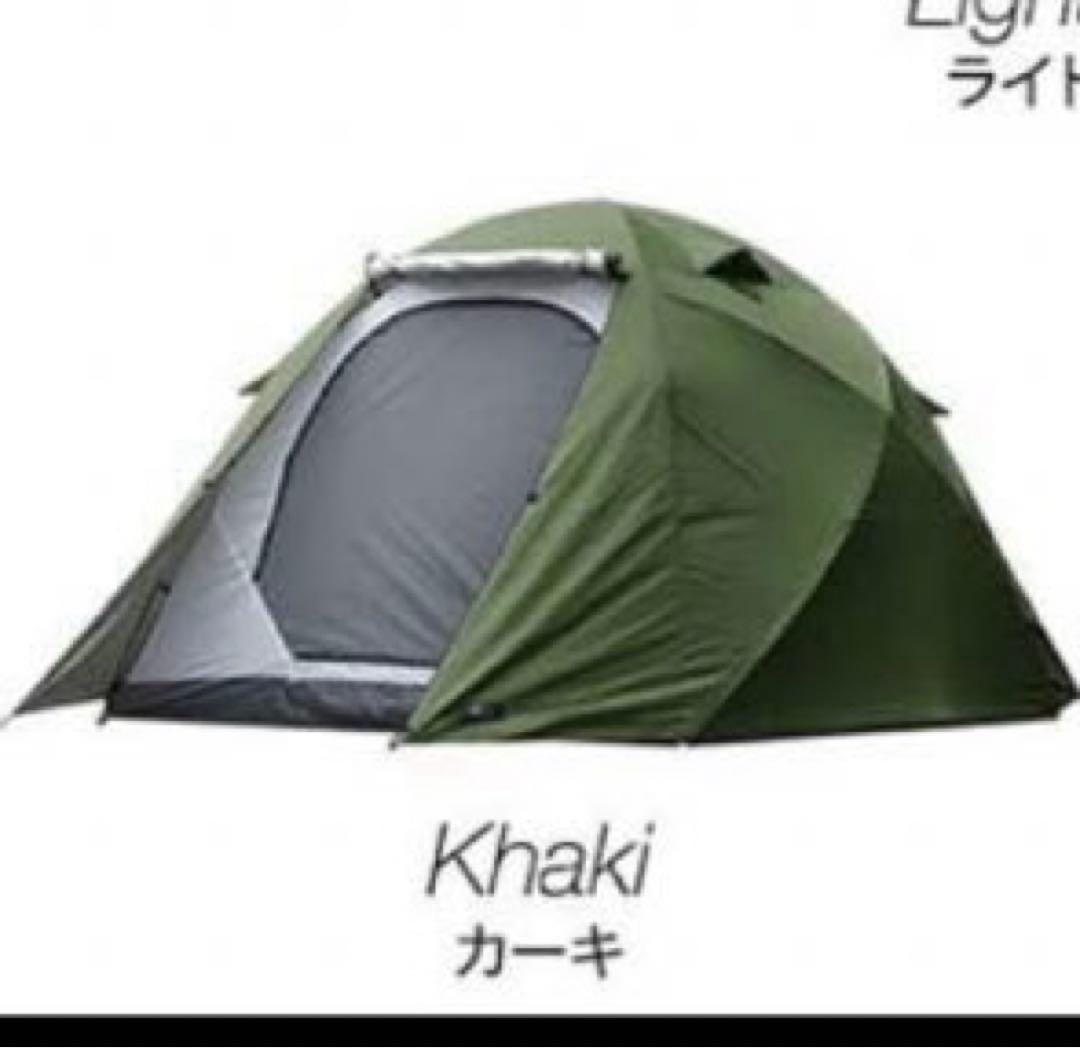 【新品】ドームテント 3人〜4人用　+ グランドシート付　人気　キャンプ