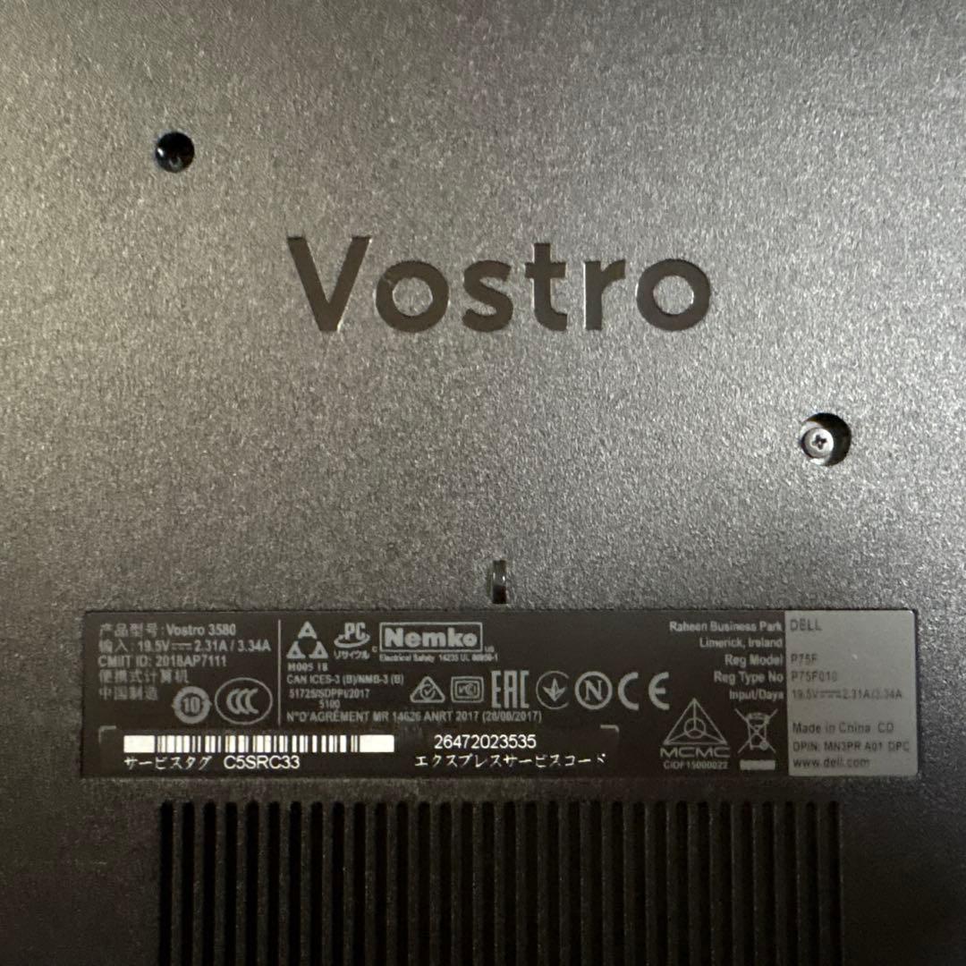 Windowsノート本体 DELL VOSTRO 3580 Celelon/8GB/SSD480GB