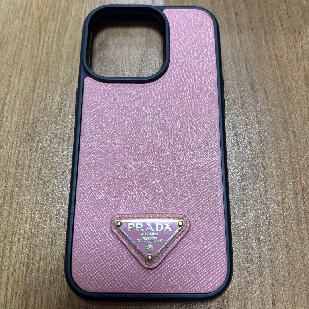 PRADA ピンクレザー iPhone14proケース