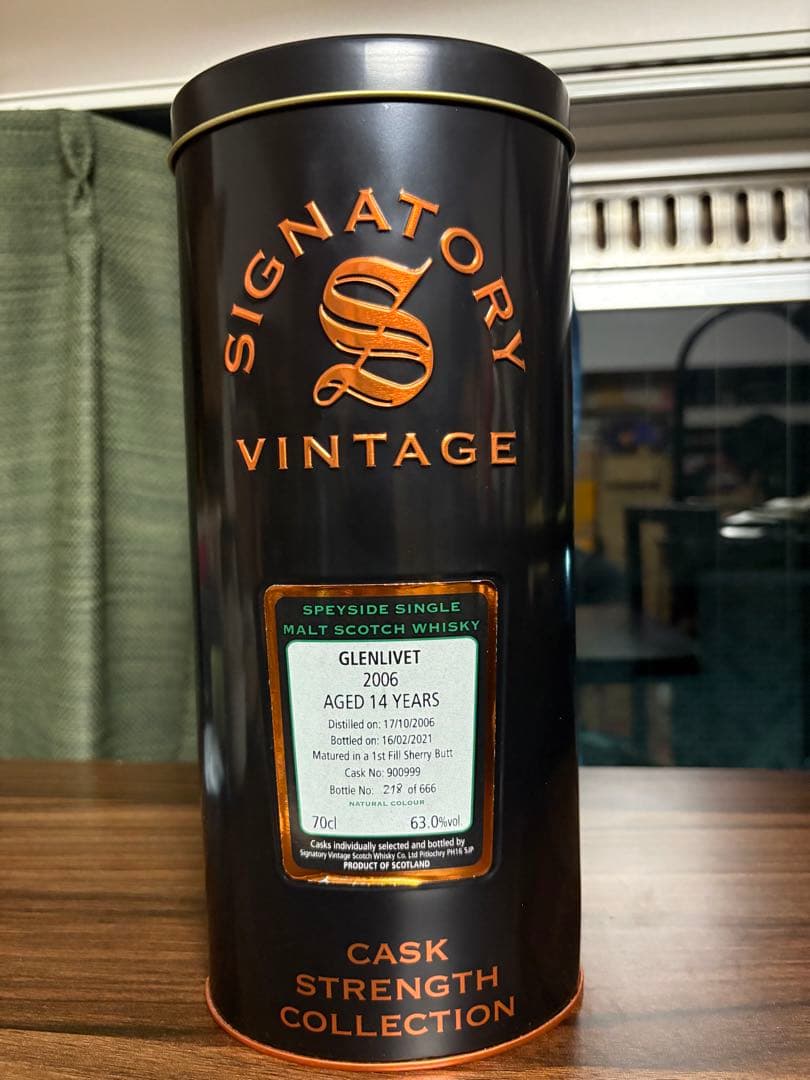 シグナトリー　カスクストレングス　グレンリベット2006年 14年　63.0%