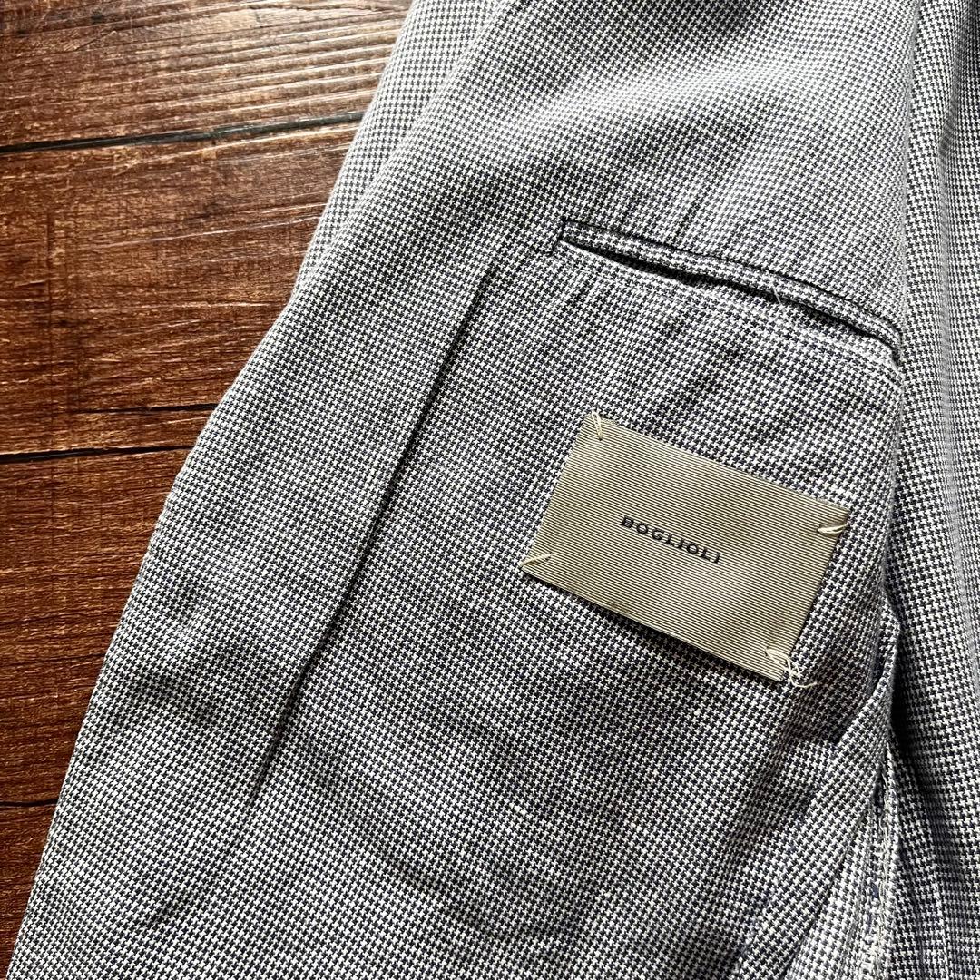 <美品>BOGLIOLI dover ネイビー コットンリネン　ジャケット 44