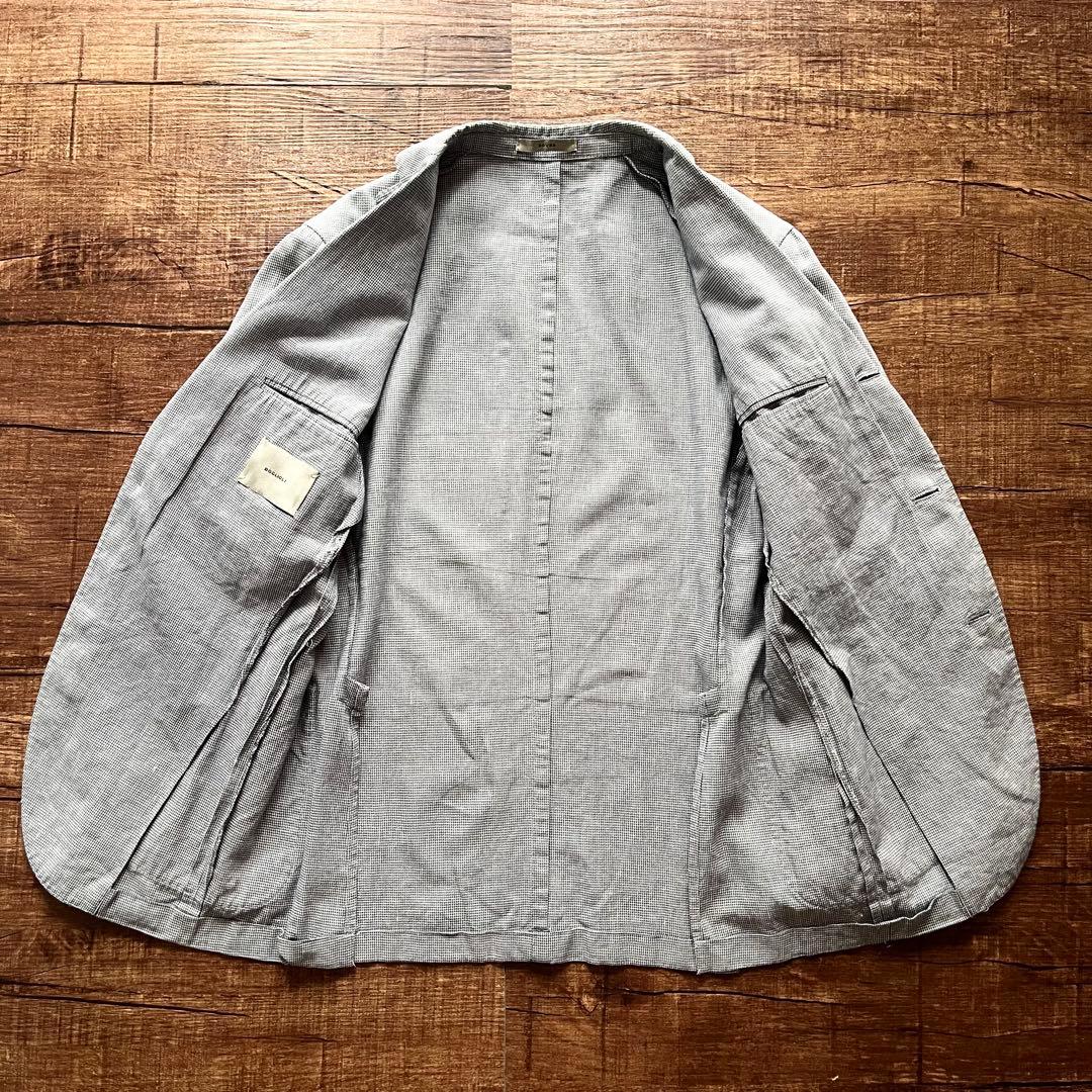 <美品>BOGLIOLI dover ネイビー コットンリネン　ジャケット 44