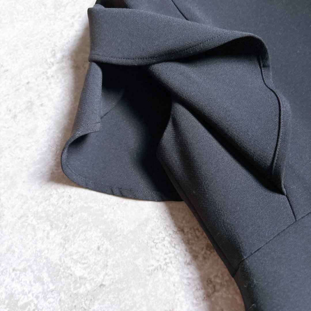 極美品✨ヨーコチャン　パール　コクーンワンピース　フレアスリーブ38 M 黒