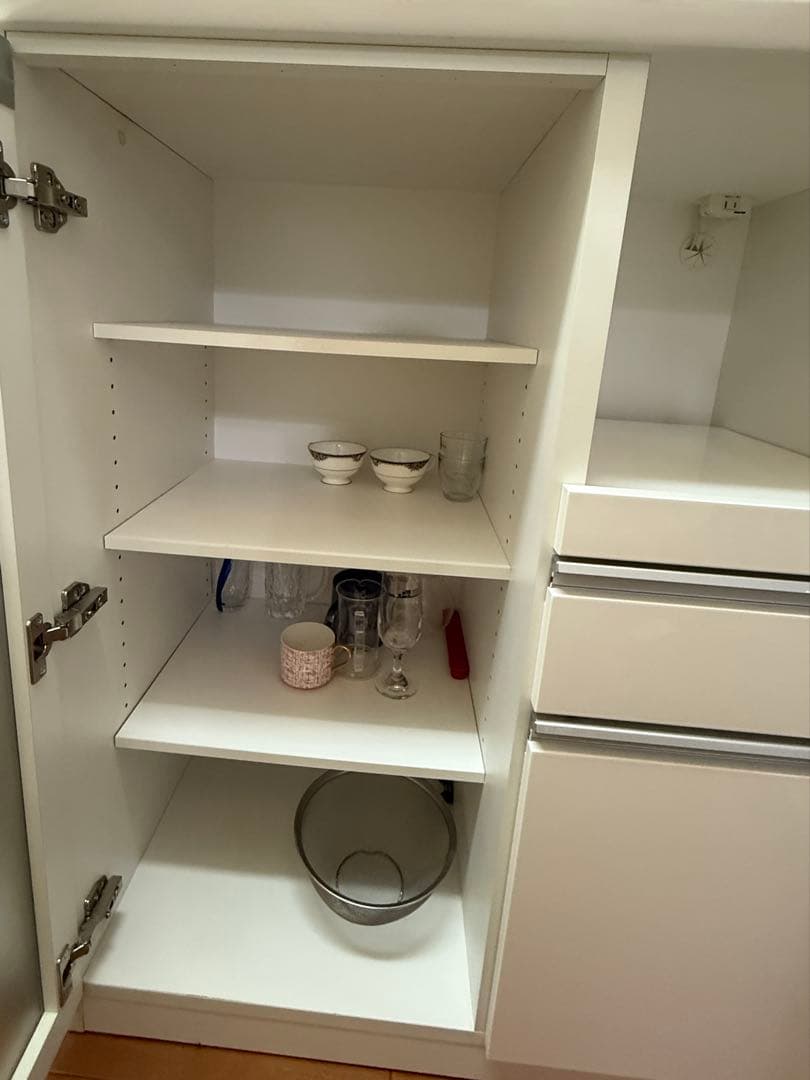 【送料込み・値下げ可】キッチンボード　幅90 ホワイト　レジューム