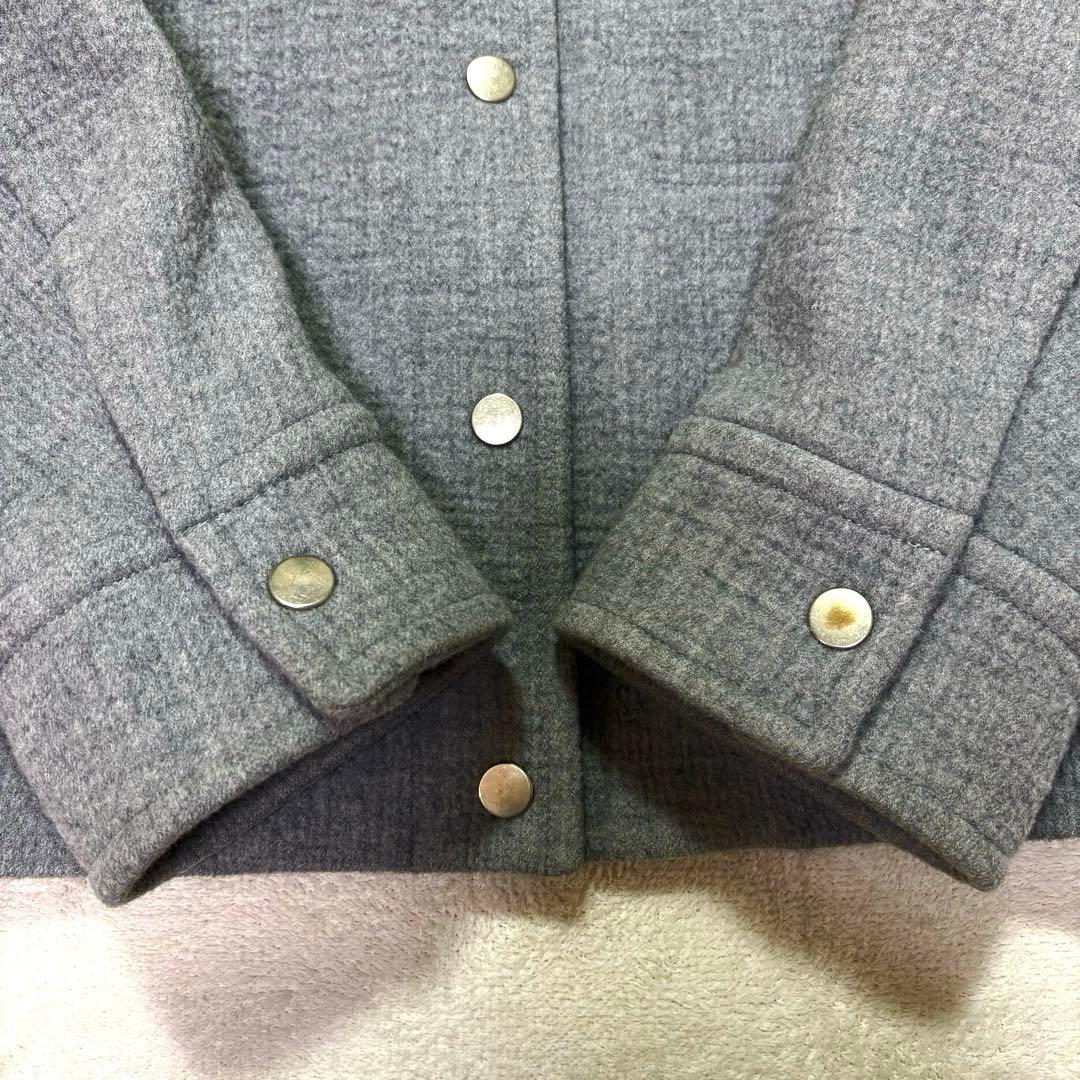 【美品】BEAUTY&YOUTH クレーターメルトンノーカラーショートコート M