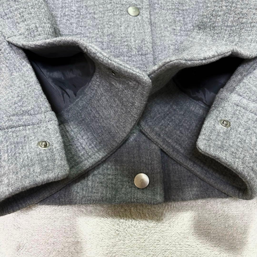 【美品】BEAUTY&YOUTH クレーターメルトンノーカラーショートコート M