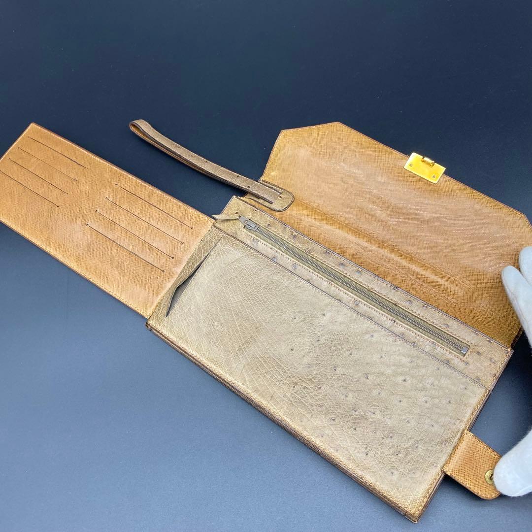 MORABITO モラビト　オーストリッチ ハンドバッグ　クラッチバッグ