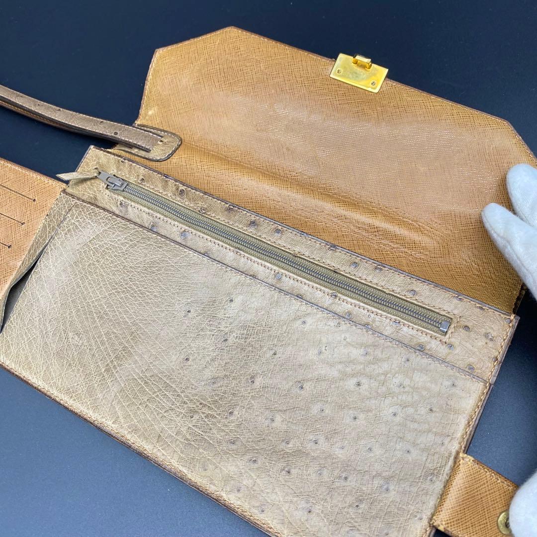 MORABITO モラビト　オーストリッチ ハンドバッグ　クラッチバッグ