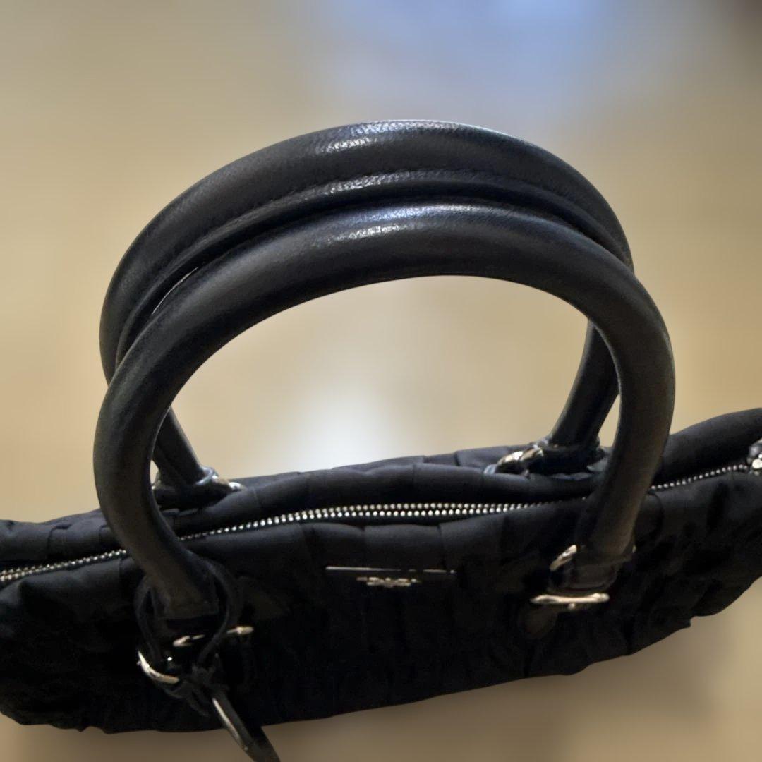 PRADA 2WAYナイロンバッグ 黒 ギャザー