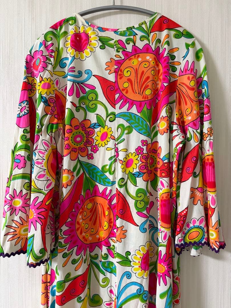 vintage 古着　70s サイケデリック　花柄　ワンピース