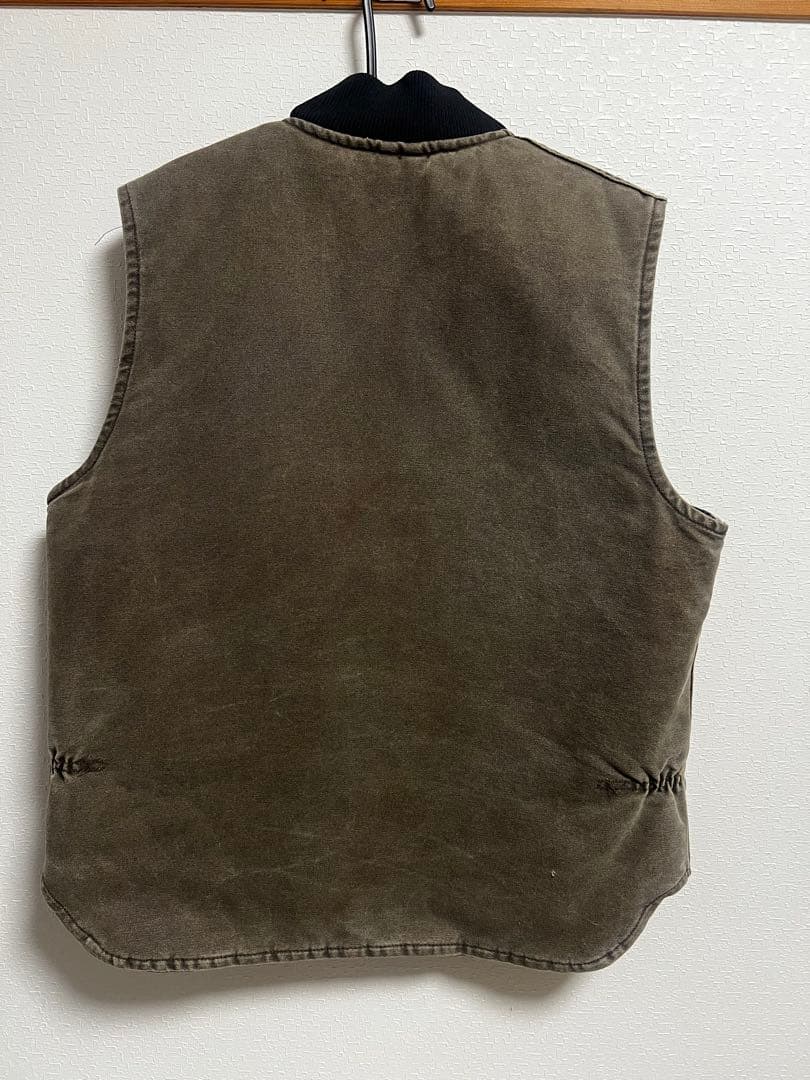 Carhartt オリーブ コットン ベスト