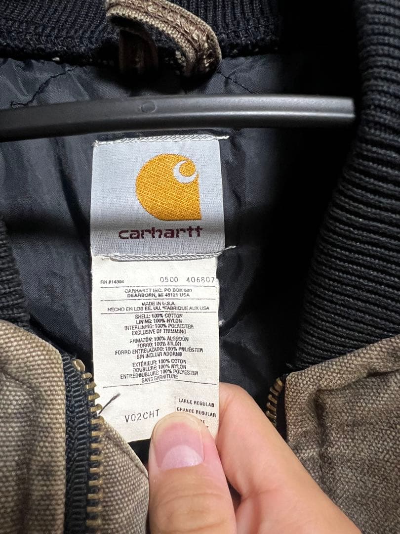 Carhartt オリーブ コットン ベスト