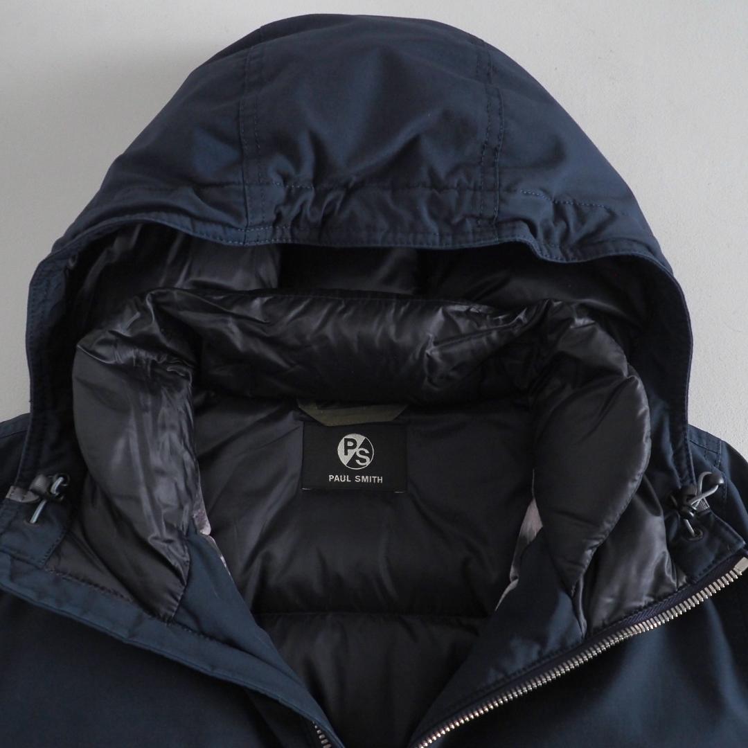 ポールスミス　ダウンジャケット　フーディ　ネイビー　美品