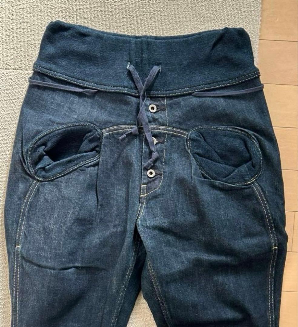 美品　KAPITALキャピタルデニムサルエルヌーベルパンツ　濃紺　サイズ0