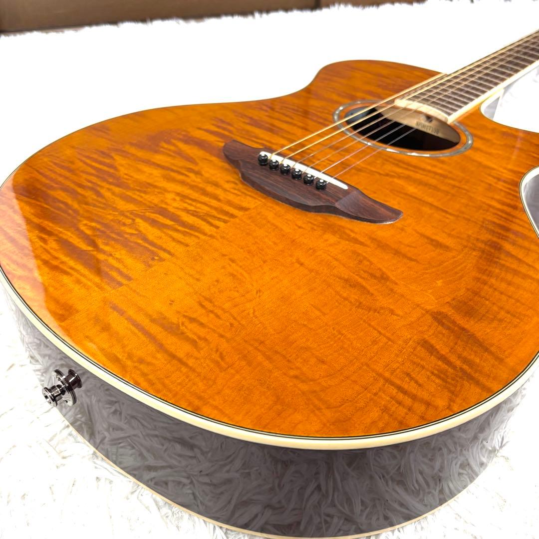 ✨美品✨YAMAHA APX600 FM AM エレアコ ヤマハ　虎杢　ケース付