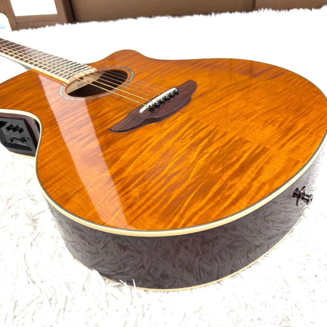 ✨美品✨YAMAHA APX600 FM AM エレアコ ヤマハ　虎杢　ケース付
