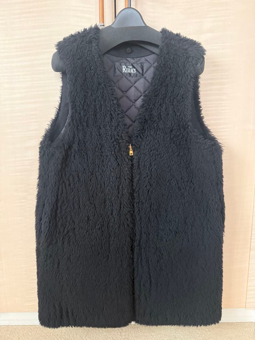 リラクス　ボアライナー　ファーベスト インナーベスト　黒　別注　美品