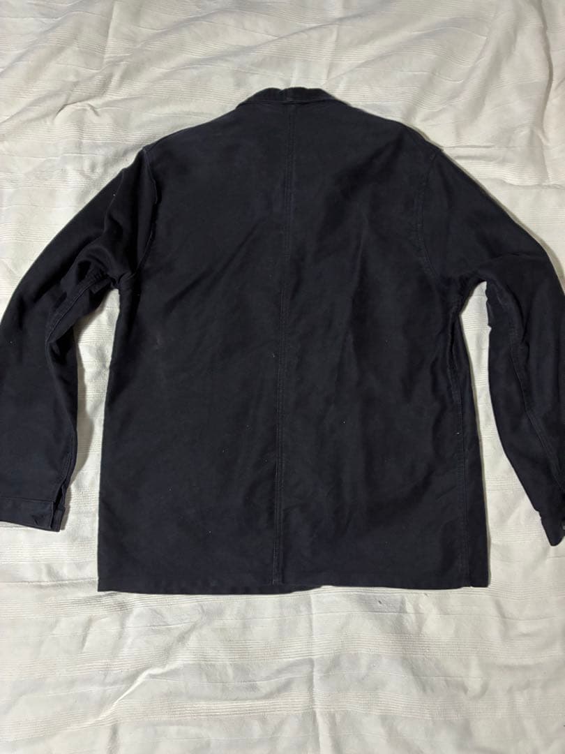 フレンチ フランス 50s〜ブラックモールスキンジャケット サイズ52表記