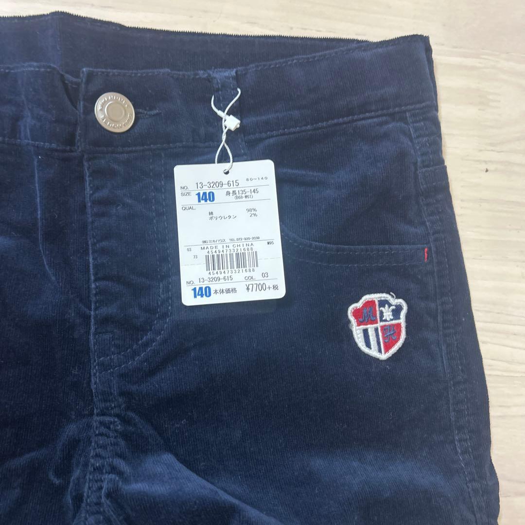 新品 未使用DOUBLE.B デニムパンツ ミキハウス ズボン ロンT白 140