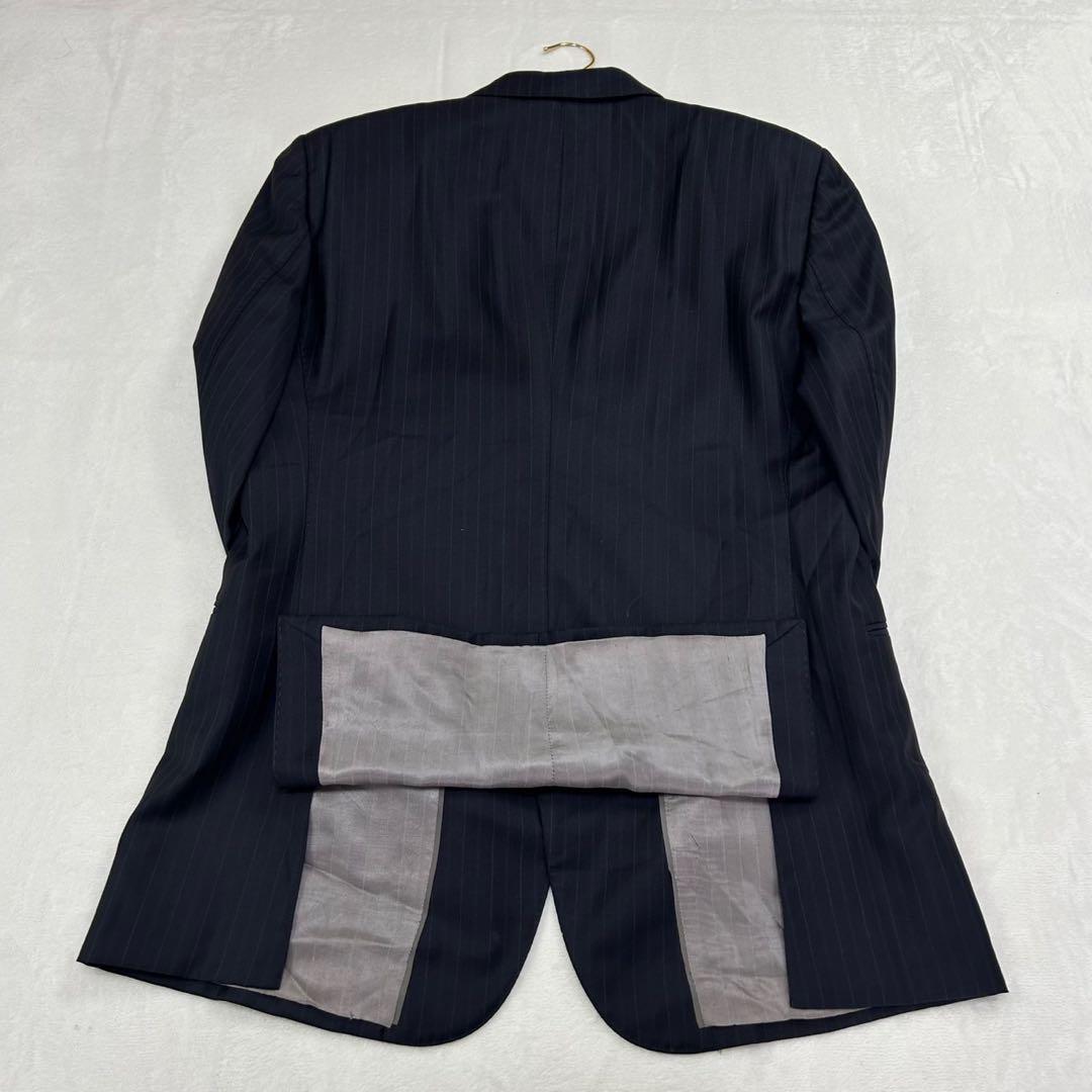 H69 3XL ジョルジオアルマーニ イタリア製 スーツ上下 ネイビー メンズ
