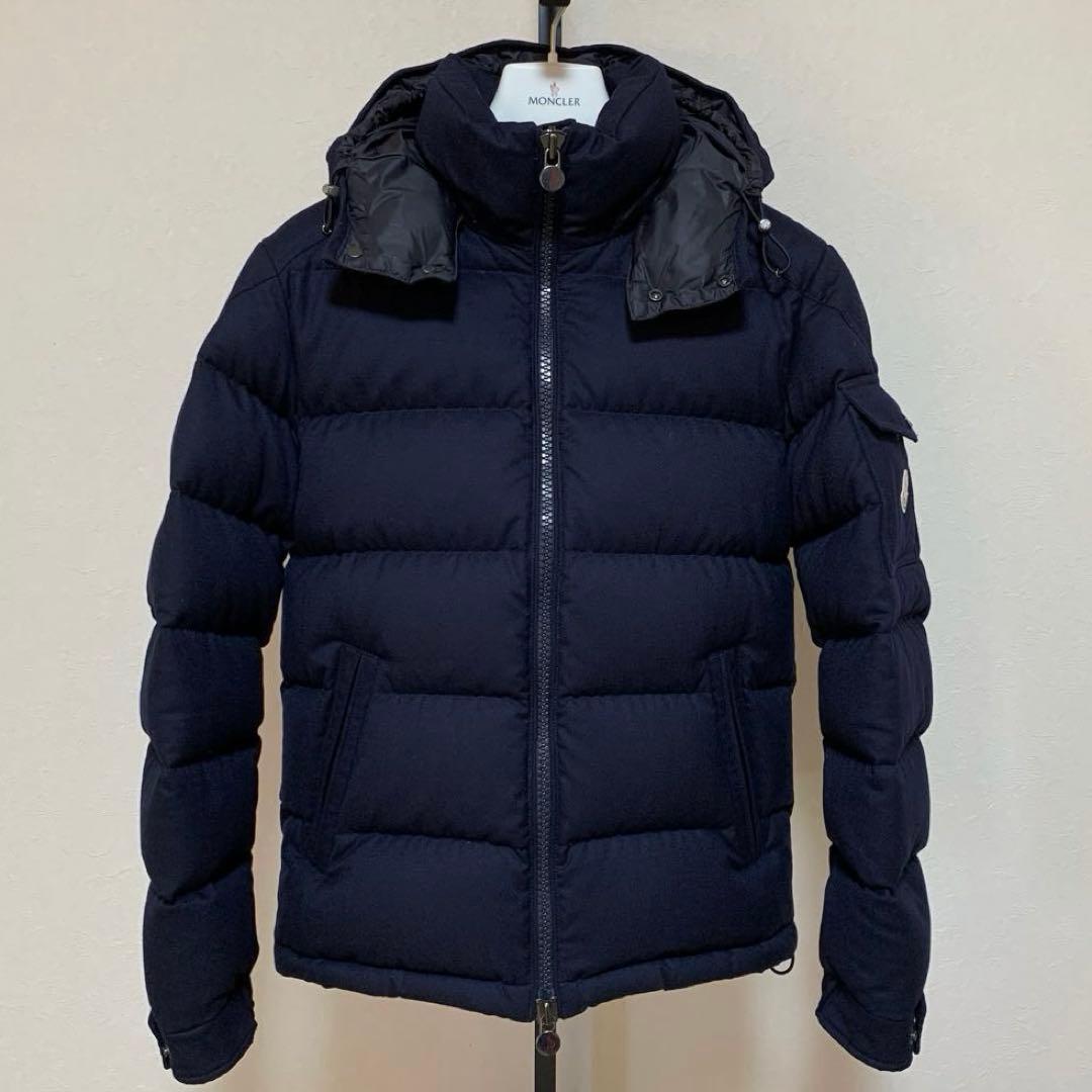【鑑定済】モンクレール　 モンジュネーブル　ネイビー　1 クリーニング5D110