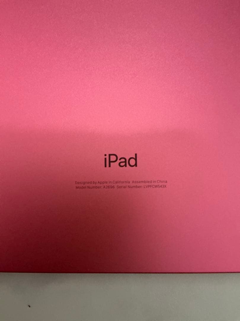 本日限定！iPad（第10世代 / 10.9インチ / 256GB / ピンク）