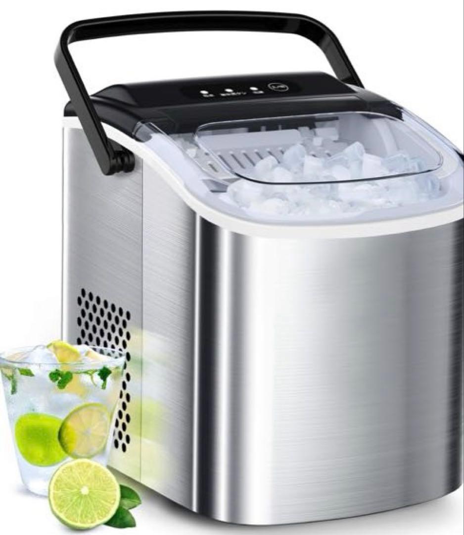 【新品】製氷機 ステンレス鋼仕上げ 透明窓