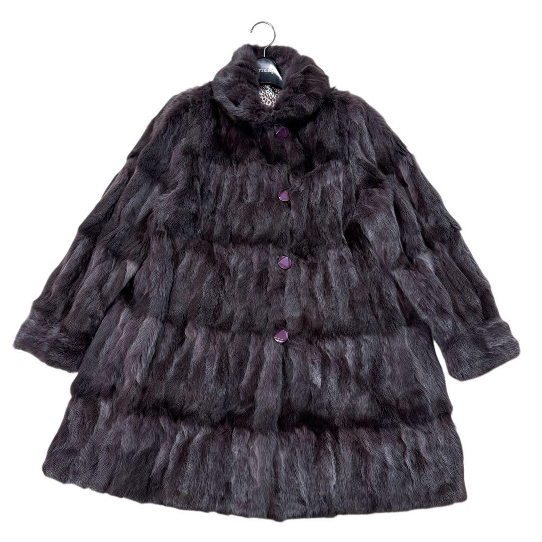 valentino リス リバーシブル ロングコート アニマル XL レディース