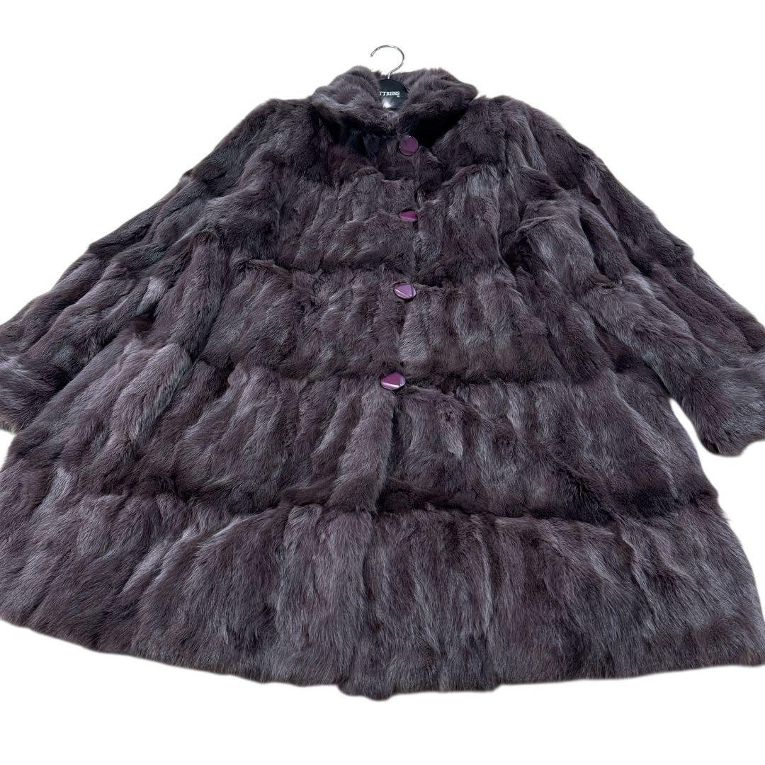 valentino リス リバーシブル ロングコート アニマル XL レディース