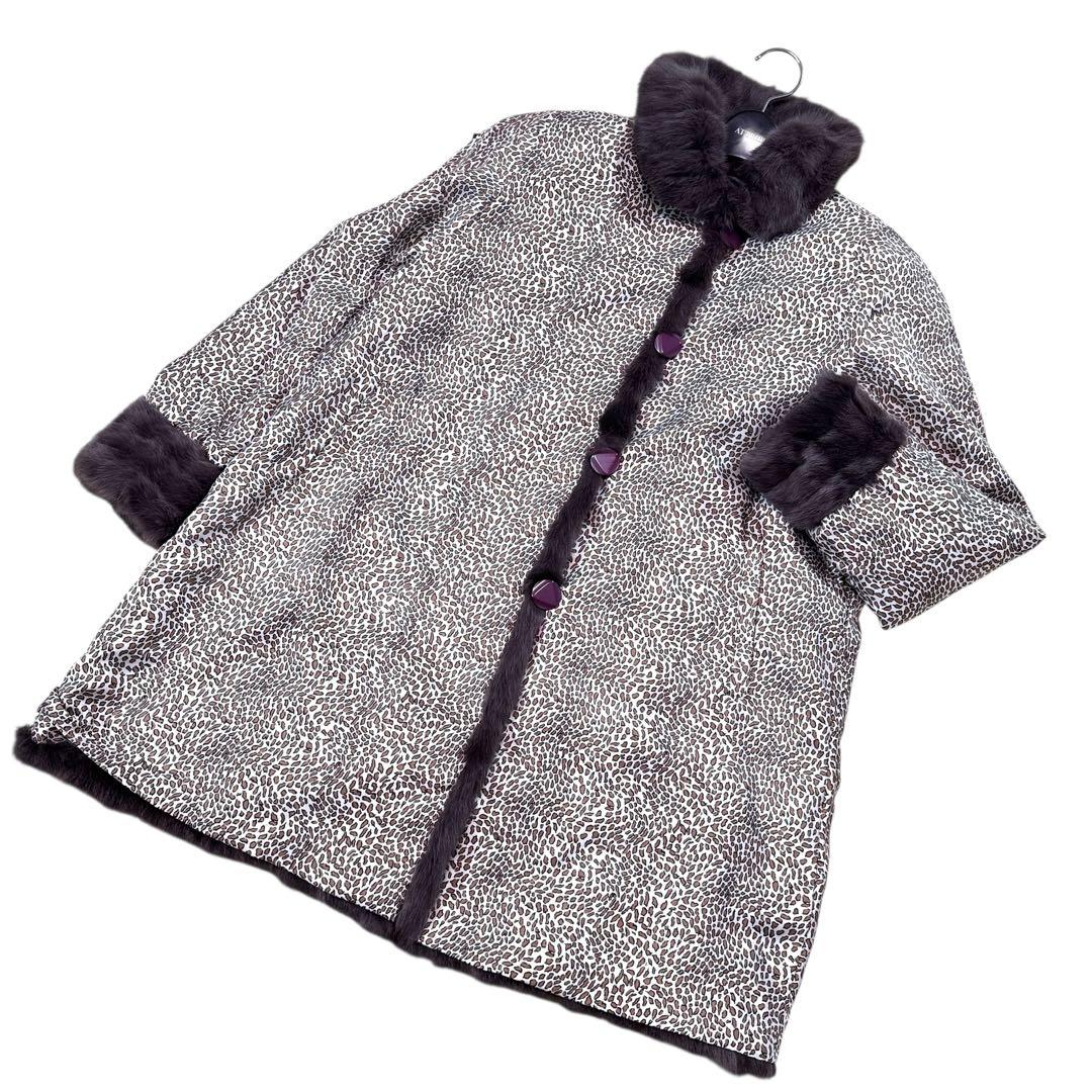 valentino リス リバーシブル ロングコート アニマル XL レディース