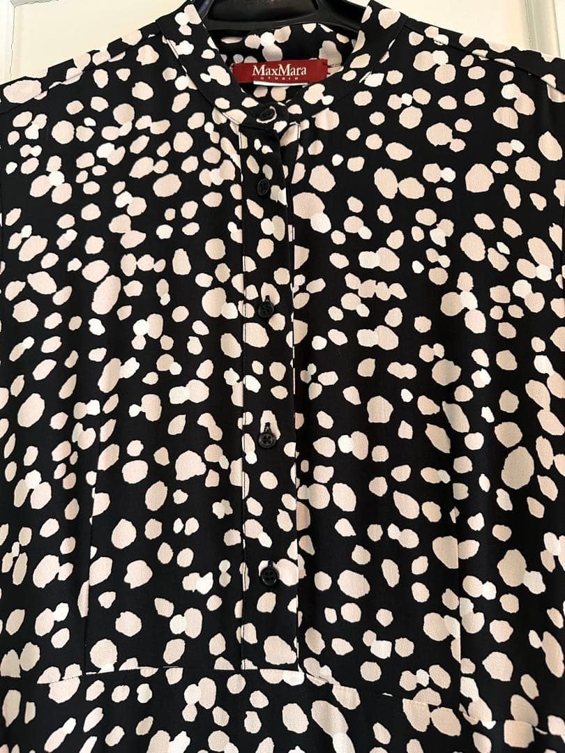 MaxMara ドット柄 ロングワンピース