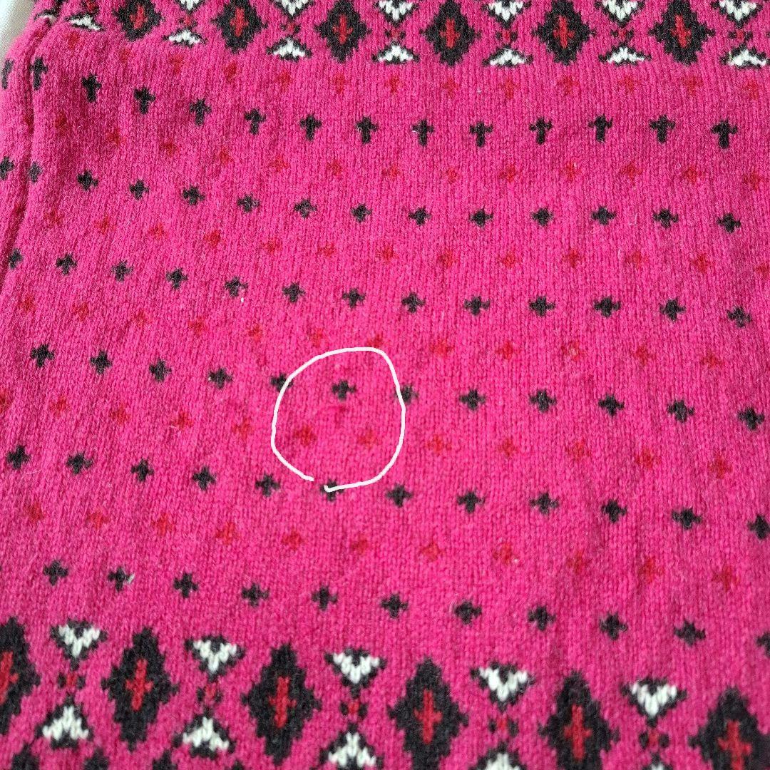 ヒステリックグラマー　ピンク　ドクロ　セーター　ニット　ノルディック　Mサイズ