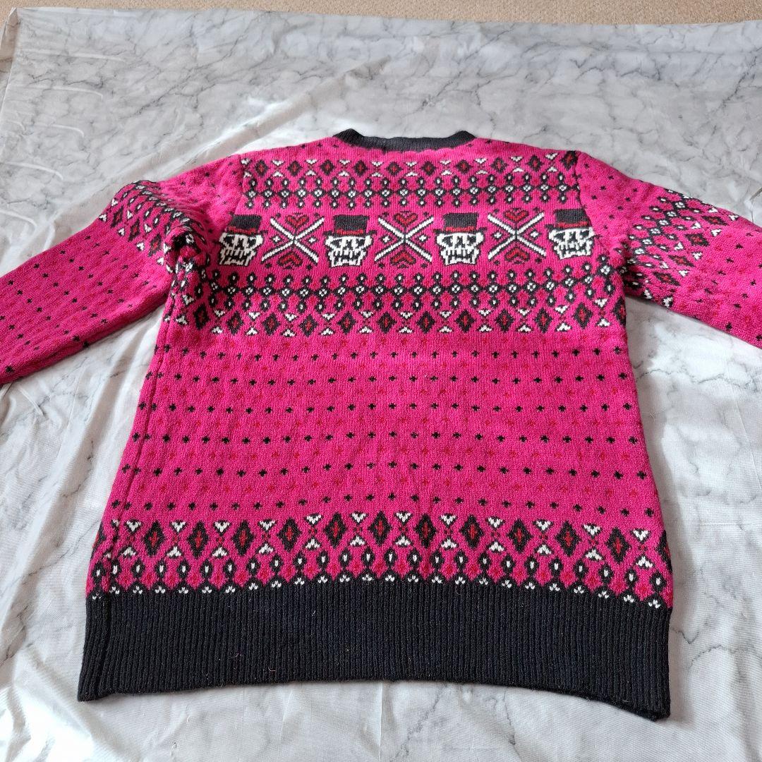 ヒステリックグラマー　ピンク　ドクロ　セーター　ニット　ノルディック　Mサイズ