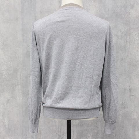 ◇ブルネロクチネリ クルーネックニット 薄手 100％コットン