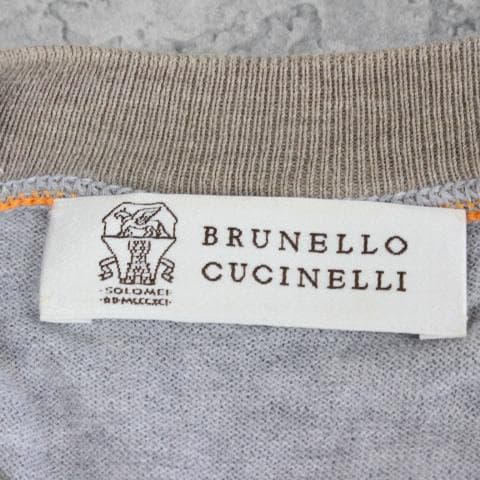 ◇ブルネロクチネリ クルーネックニット 薄手 100％コットン