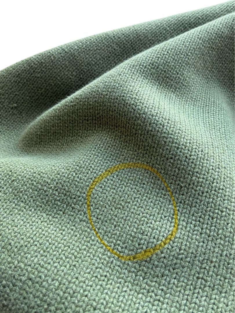 00's J.CREW ロールネック コットンニット L 若草色