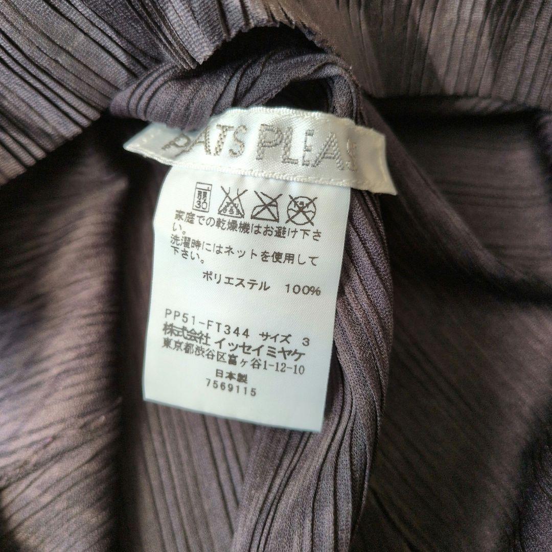 【美品】プリーツプリーズ チュニック ワンピース 長袖 ハイネック 総柄 3