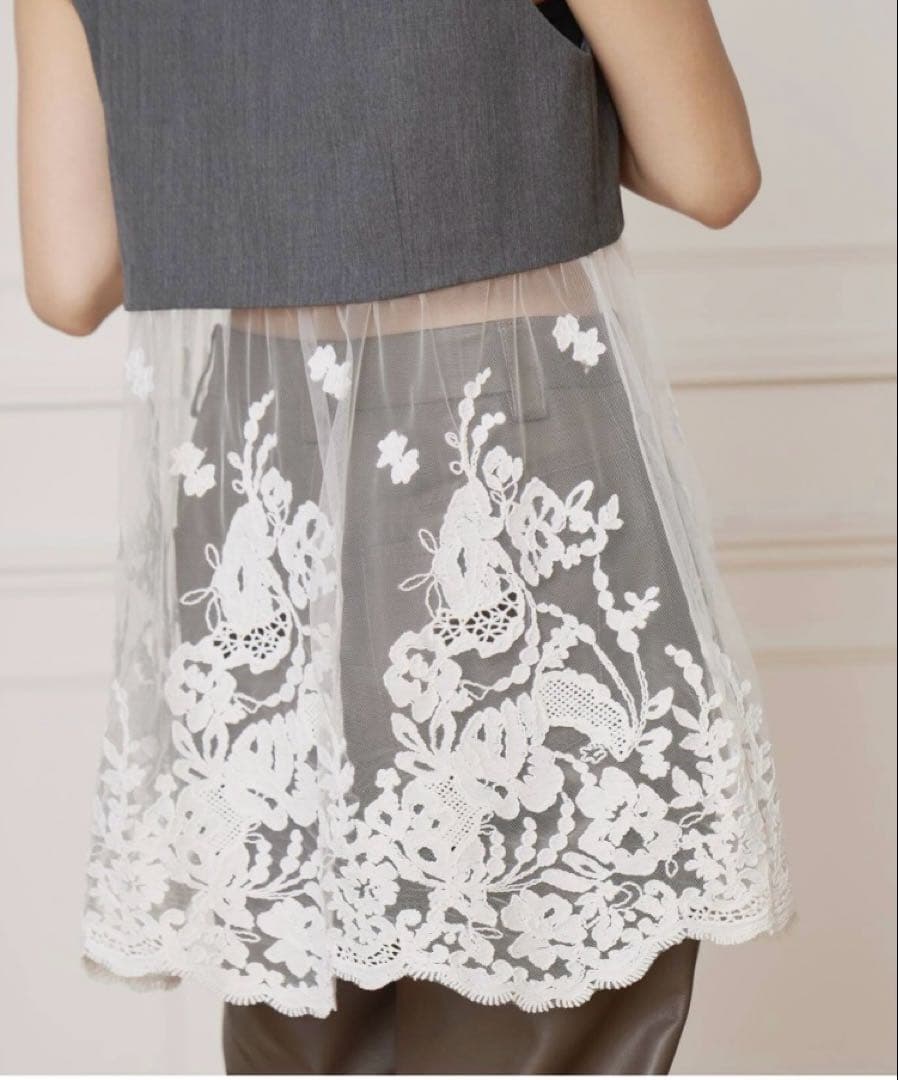 イエナ チュールレースノースリーブベスト