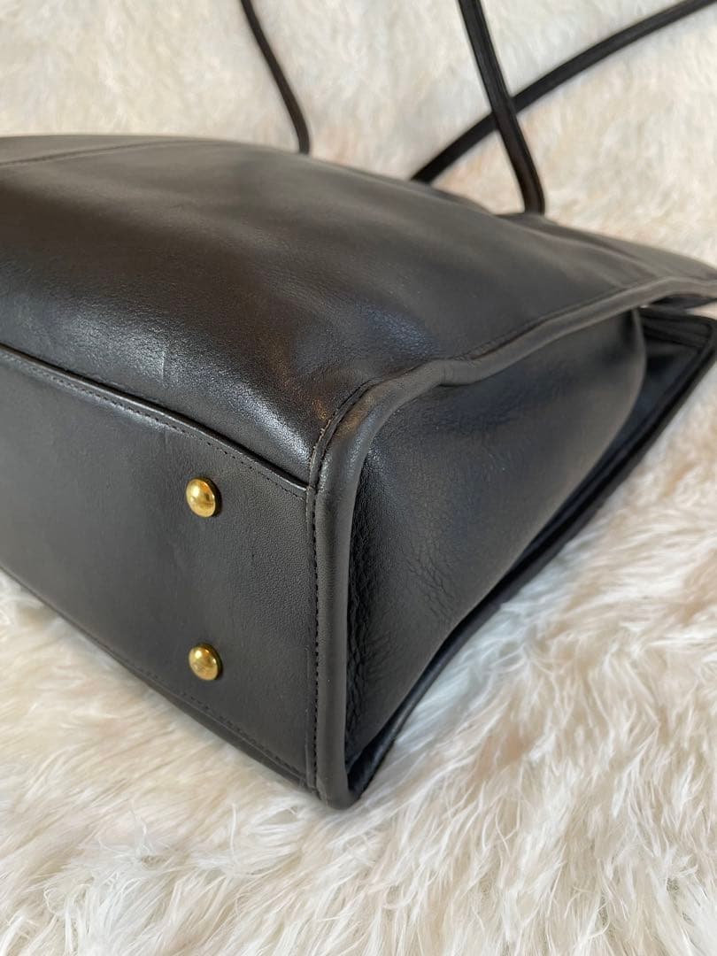 COACH オールドコーチ　トートバッグ　肩掛け　A4収納　黒　7303