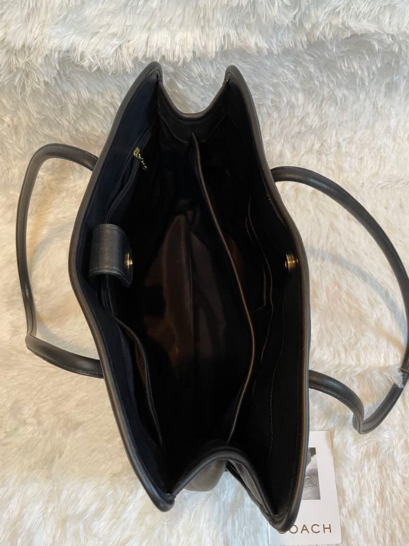 COACH オールドコーチ　トートバッグ　肩掛け　A4収納　黒　7303