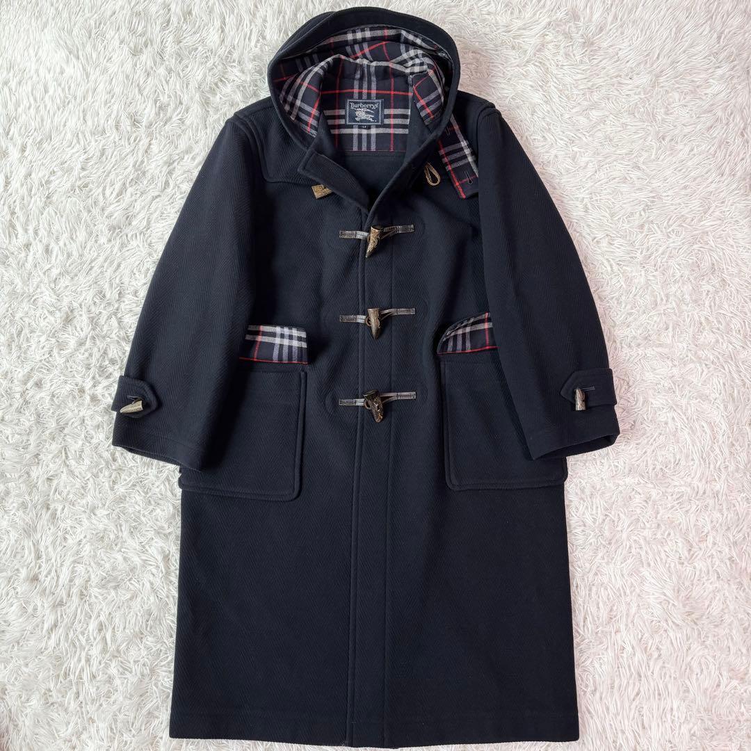 極美品/XL相当✨バーバリー ダッフルコート ヘリンボーン ノバチェック 日本製